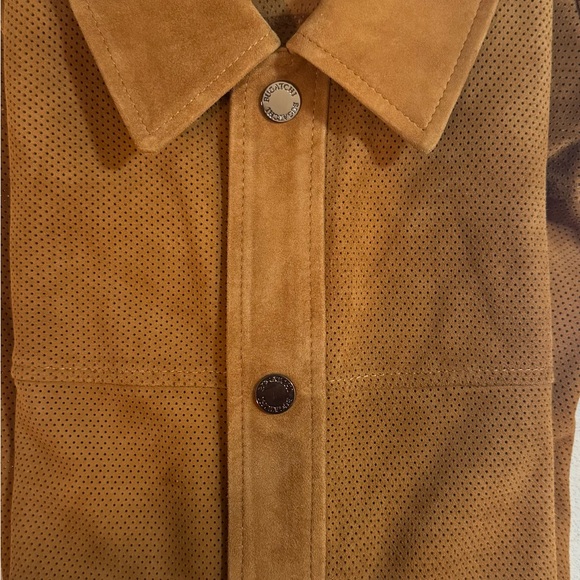 BUGATCHI SuaveLeather ButtonUp Shirt size L, Tan,100%Genuine, Italian-design,NWT - Picture 5 of 16